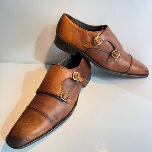 Harry Rosen Italian Leather Monk Strap Men’s Dress Shoes – Size 43½ (Made in Ita